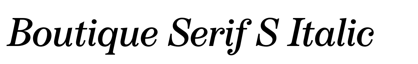 Boutique Serif S Italic